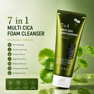 DABO 7 IN One Multi Cica Foam Cleanser (180ml