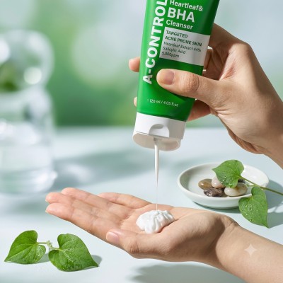 NINE LESS Heartleaf & Bha A-Control Cleanser (120ml)