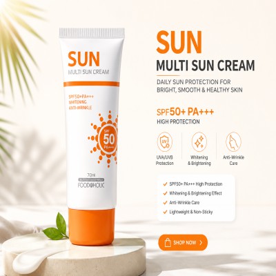 Foodaholic Sun Multi Sun Cream Spf50+Whitening Anti-Wrinkle 70 ml