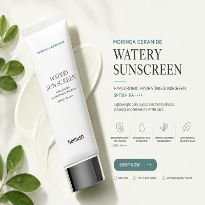 Heimish Moringa Ceramide Watery Sunscreen SPF50+ PA++++ (50ml)