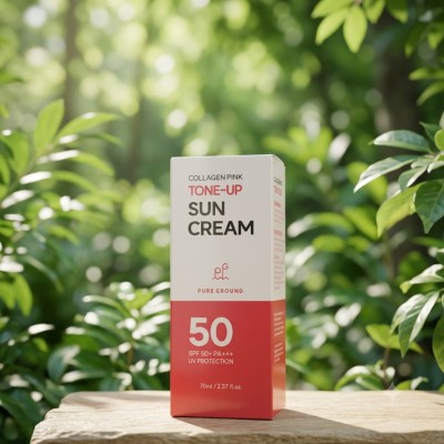 Pure Ground Collagen Pink Tone Up Sun Cream (70ml)
