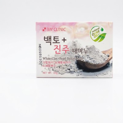 3W CLINIC White Clay+Pearl Beauty Soap 120grm