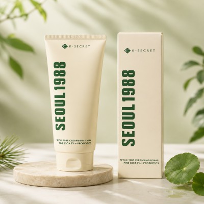 K-SECRET SEOUL 1988 Cleansing Foam : Pine Cica 1% +Probiotics 150ml