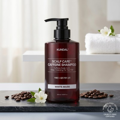 KUNDAL Anti Hair Fall & Scalp Care Caffeine Shampoo White Musk 500ml