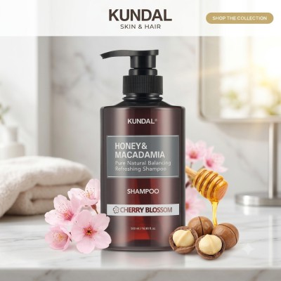 Kundal Honey & Macadamia Shampoo (Cherry Blossom) 500 ml