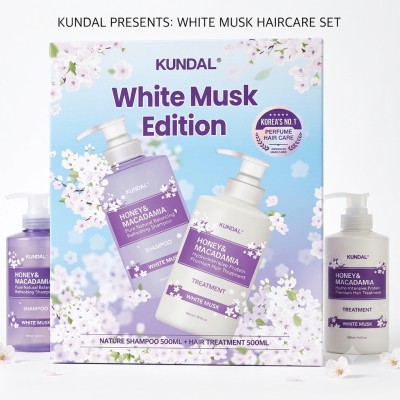 Kundal Honeya & Macadamia White Musk Edition Set (500+500) =1000ml