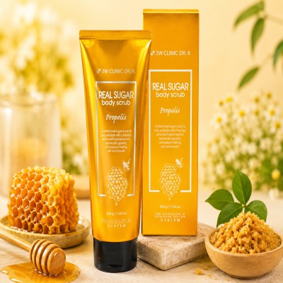 3W Clinic Dr. K Real Sugar Propolis Body Scrub (200g)