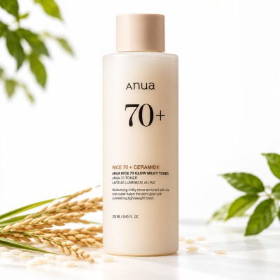 Anua Rice 70+ Ceramide Glow Milky Toner
